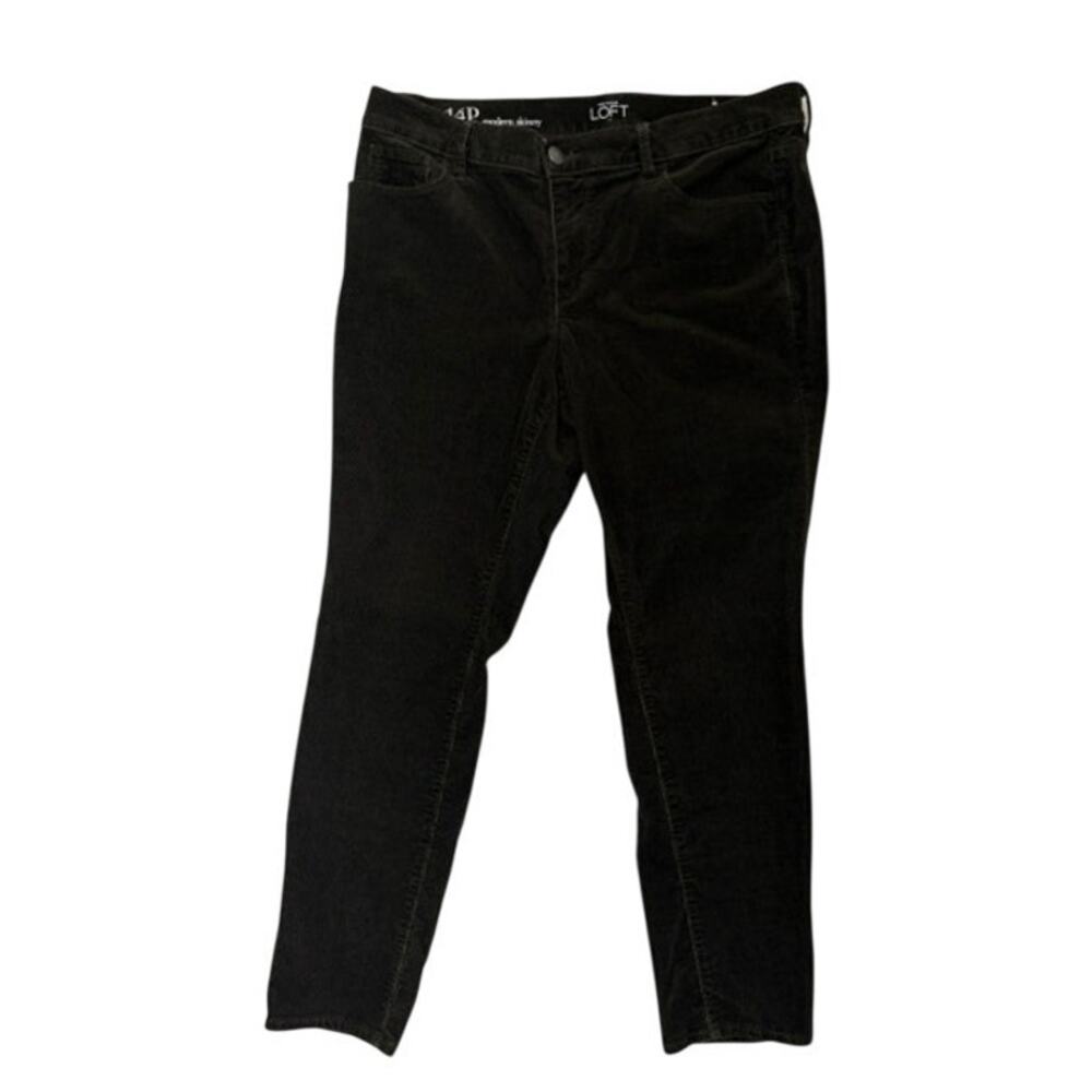 ANN TAYLOR LOFT Modern Skinny Corduroy Green Pants Jeans | 14P